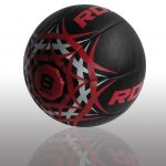 RDX Heavy Leather-X Exercise Training Medicine Ball red .black