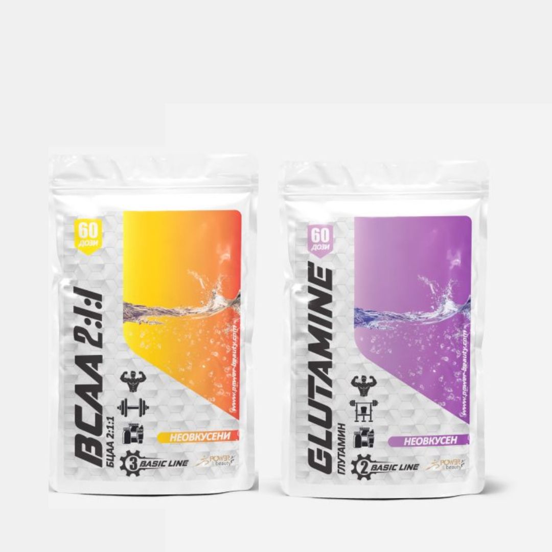 P&B LABS STACK BCAA 211300g + GLUTAMINE 300g Power Beauty