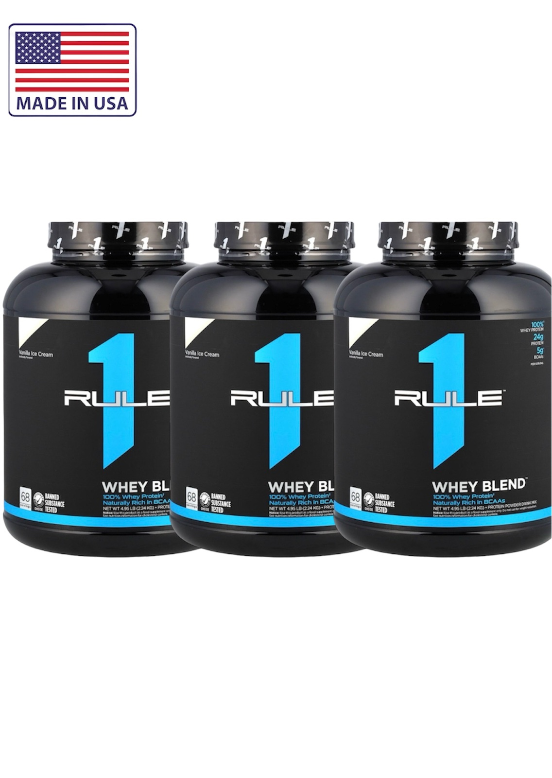 Rule One Iso СТАК! Rule One Proteins 3 броя R1 Whey Blend 68 дози – Power Beauty